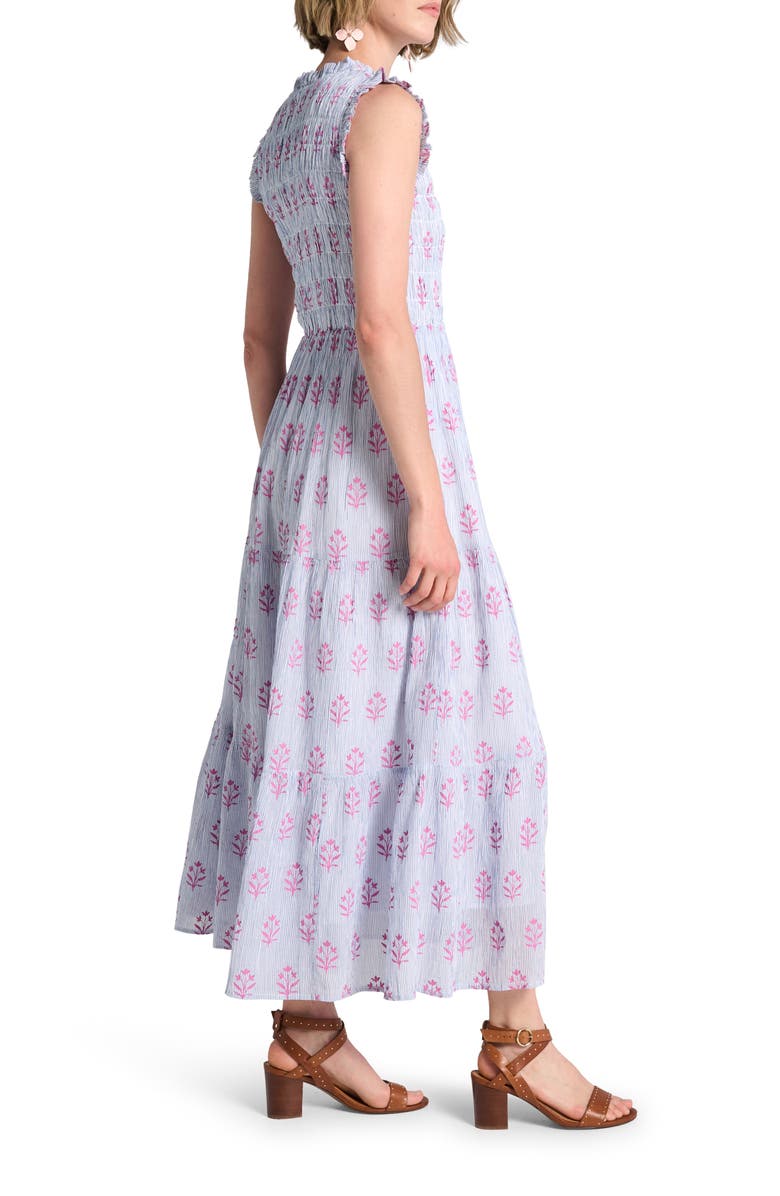 Hatley Wildflower Sleeveless Tiered Cotton Maxi Dress, Alternate, color, 