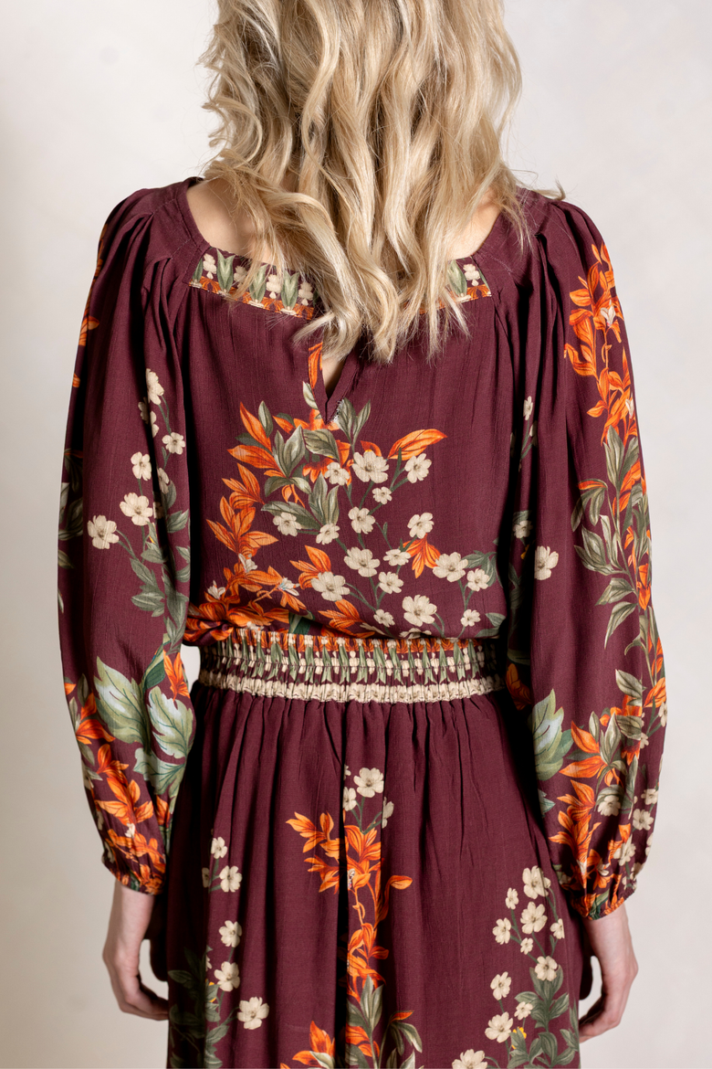 Harlow Skirt, Alternate, color, Burgundy Floral