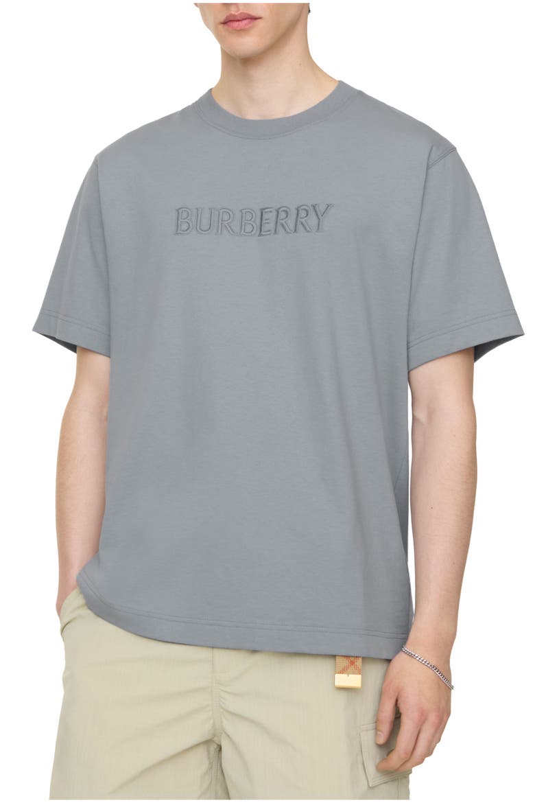 Logo Cotton T-shirt, Main, color, Forecast grey