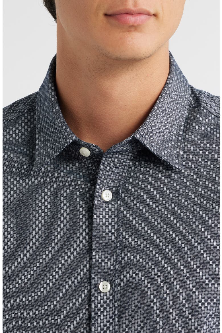 Roan Kent Slim Fit Button-Up Shirt, Alternate, color, NAVY