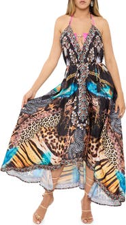 RANEES Black Halter Dress