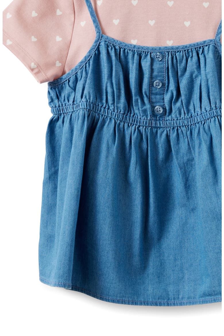 Kid's Bella Two Piece Top, Alternate, color, Zephyr Hearts Light Wash