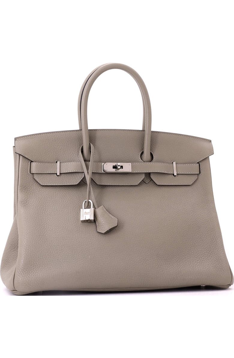 Pre-Owned Hermes Birkin Handbag Green Clemence with Palladium Hardware 35, Alternate, color, Sauge