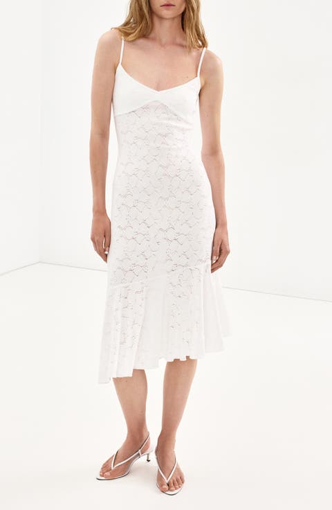Openwork Embroidered Midi Dress