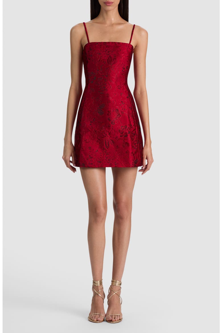 Velia Jacquard Minidress, Main, color, HIBISCUS