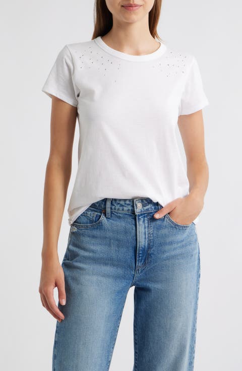 Studded Cotton T-Shirt