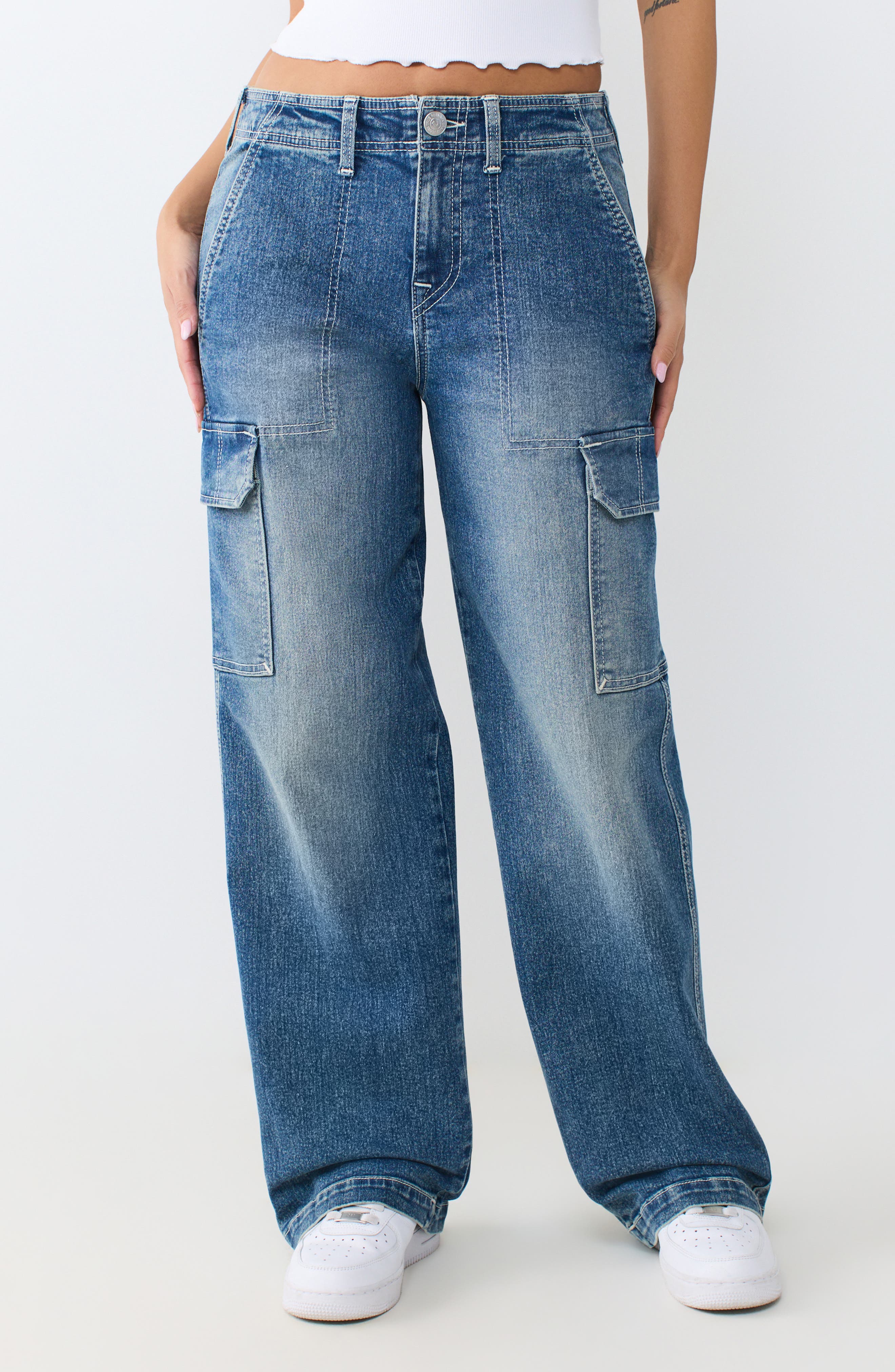 Cargo Straight Leg Jeans