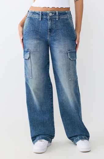 Cargo Straight Leg Jeans
