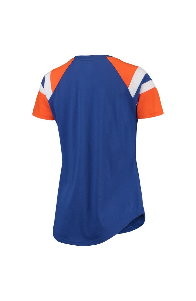 STARTER Women's Starter Royal/Orange New York Mets Game On Notch Neck ...
