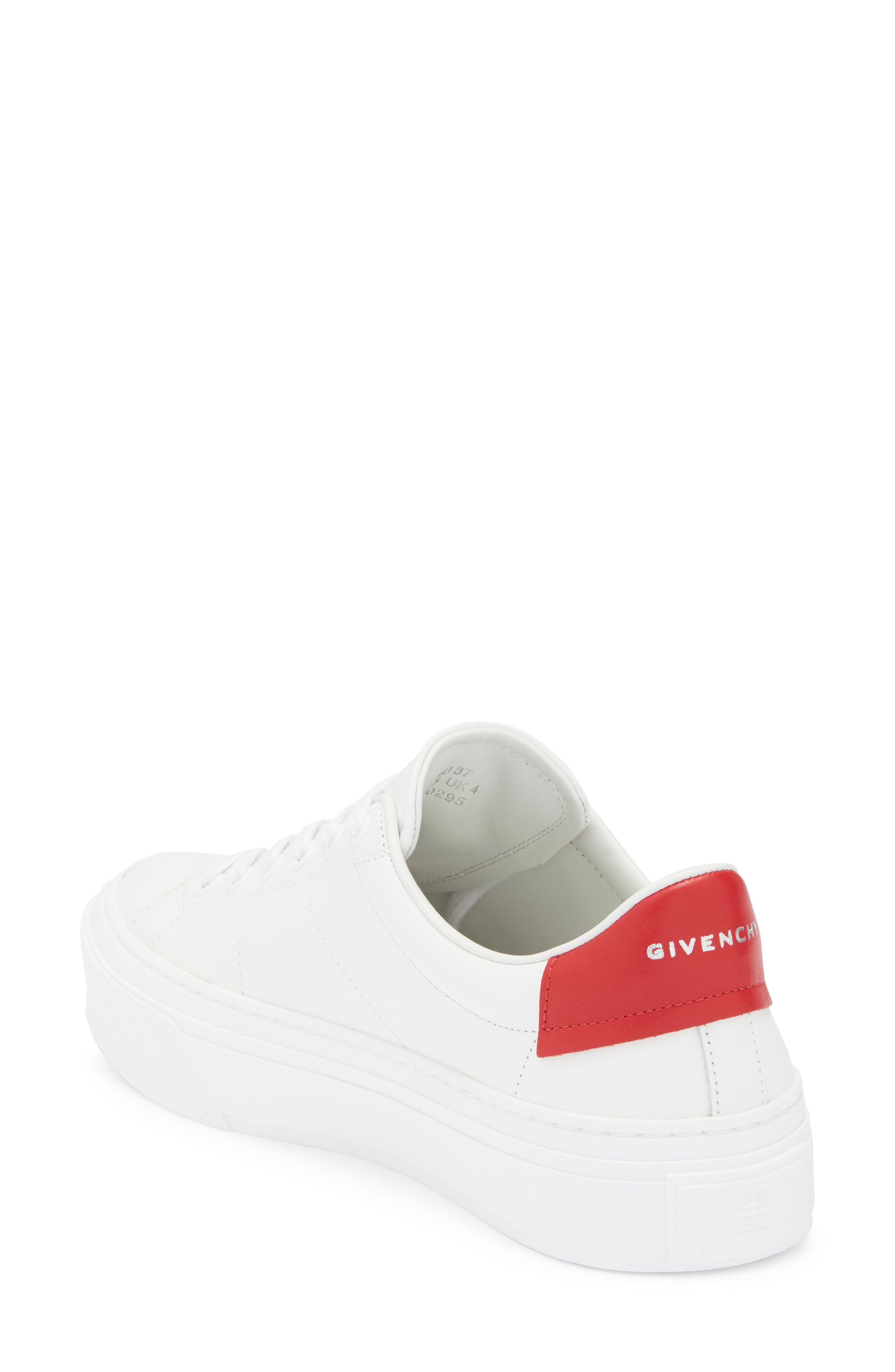 Givenchy City Sport Low Top Sneaker, Alternate, color, White Red