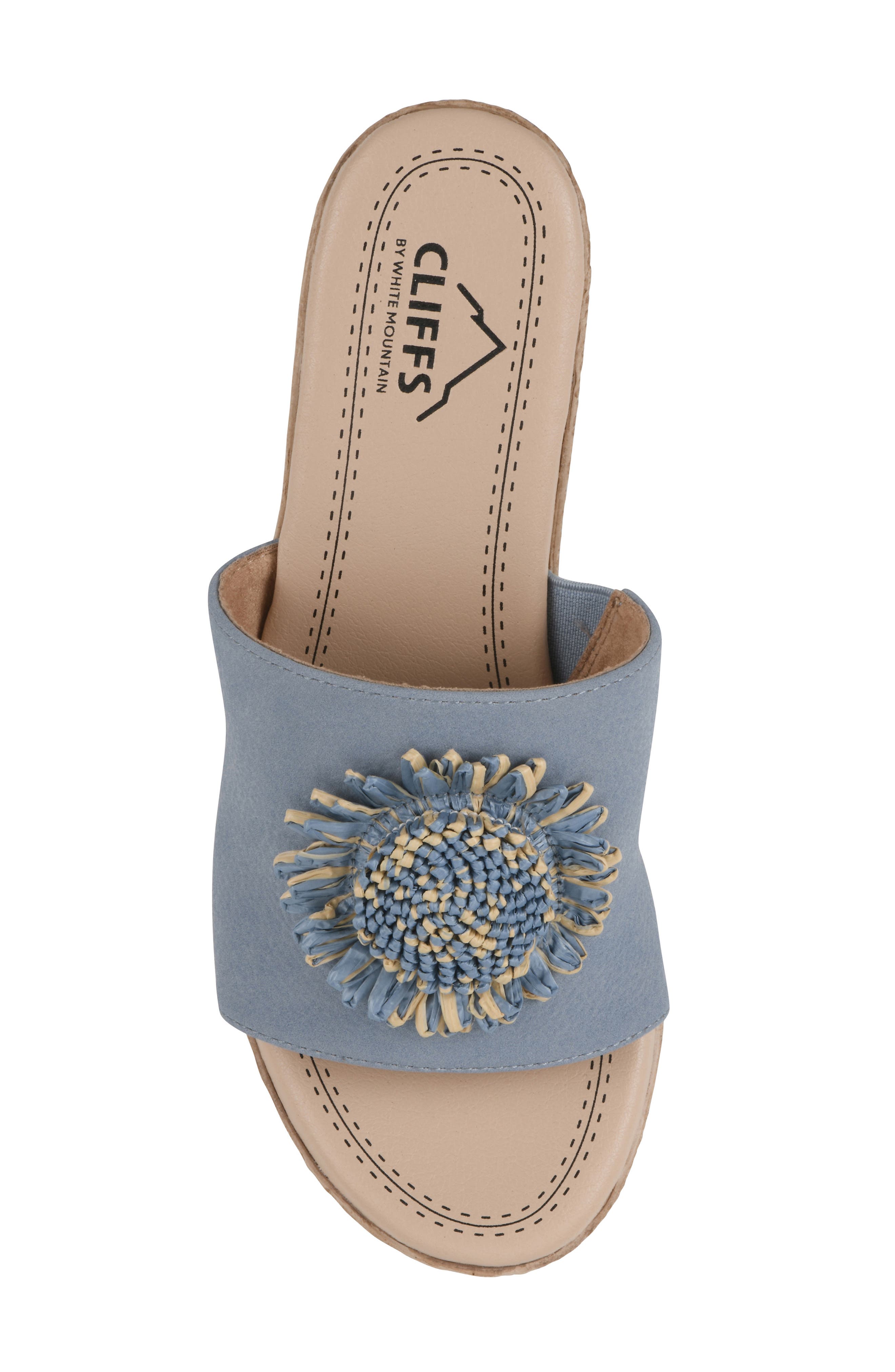 Birkley Wedge Sandal, Alternate, color, PERIWINKLE/ TUMBLED NUBUCK