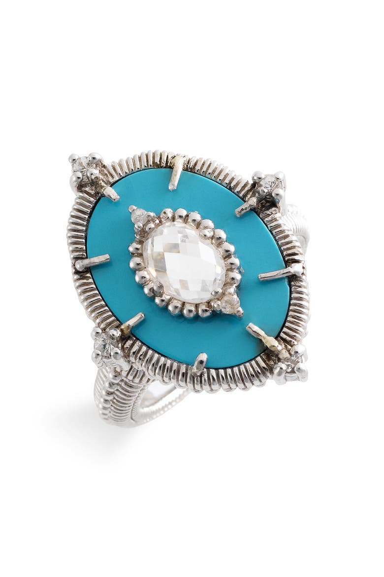 'Oasis' Ring, Main, color, STERLING SILVER/ TURQUOISE