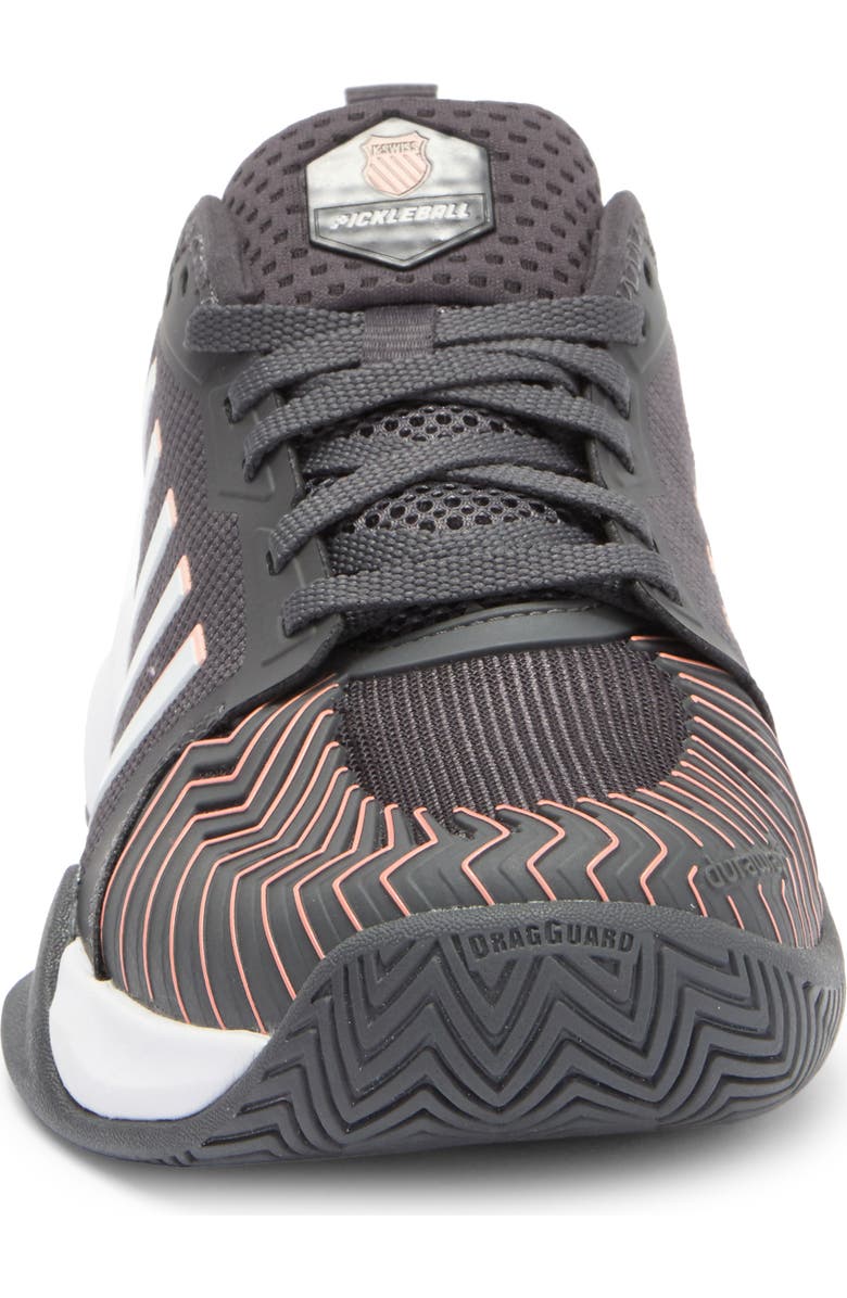 K-Swiss Pickleball Supreme Court Shoe, Alternate, color, Asphalt/White/Amber
