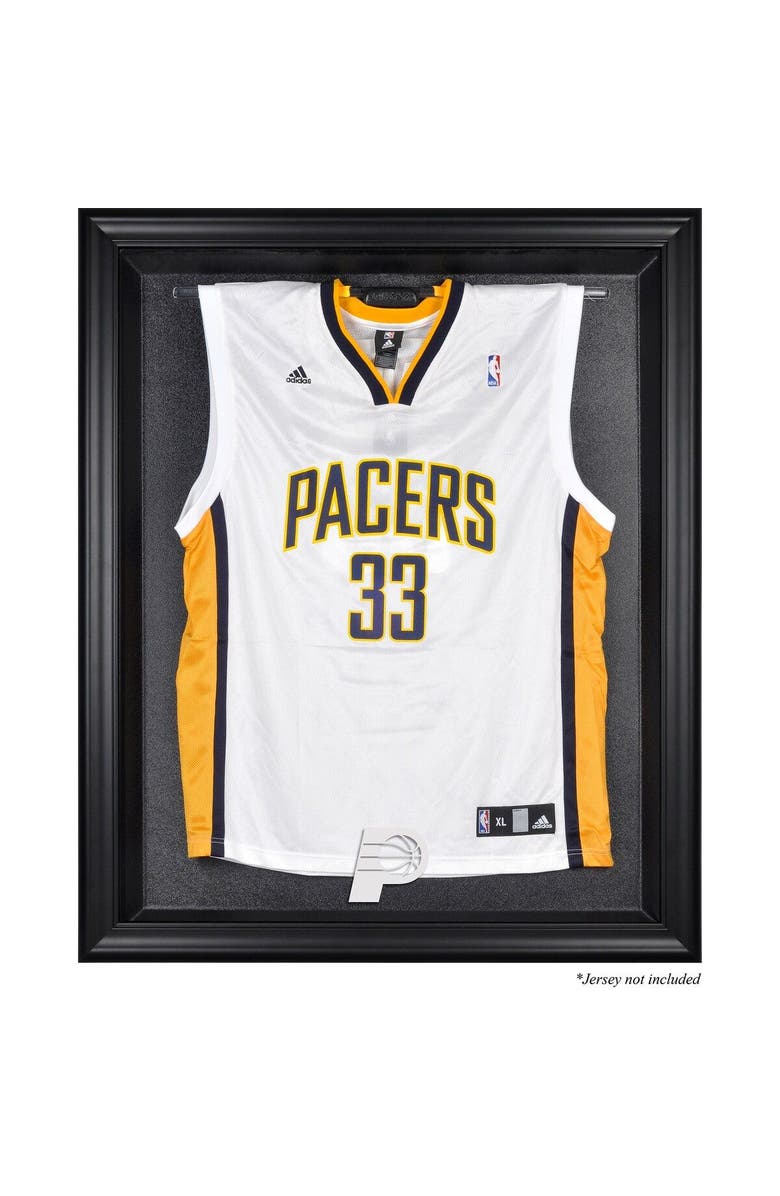 FANATICS AUTHENTIC Indiana Pacers Framed Black Team Logo Jersey Display Case, Main, color,