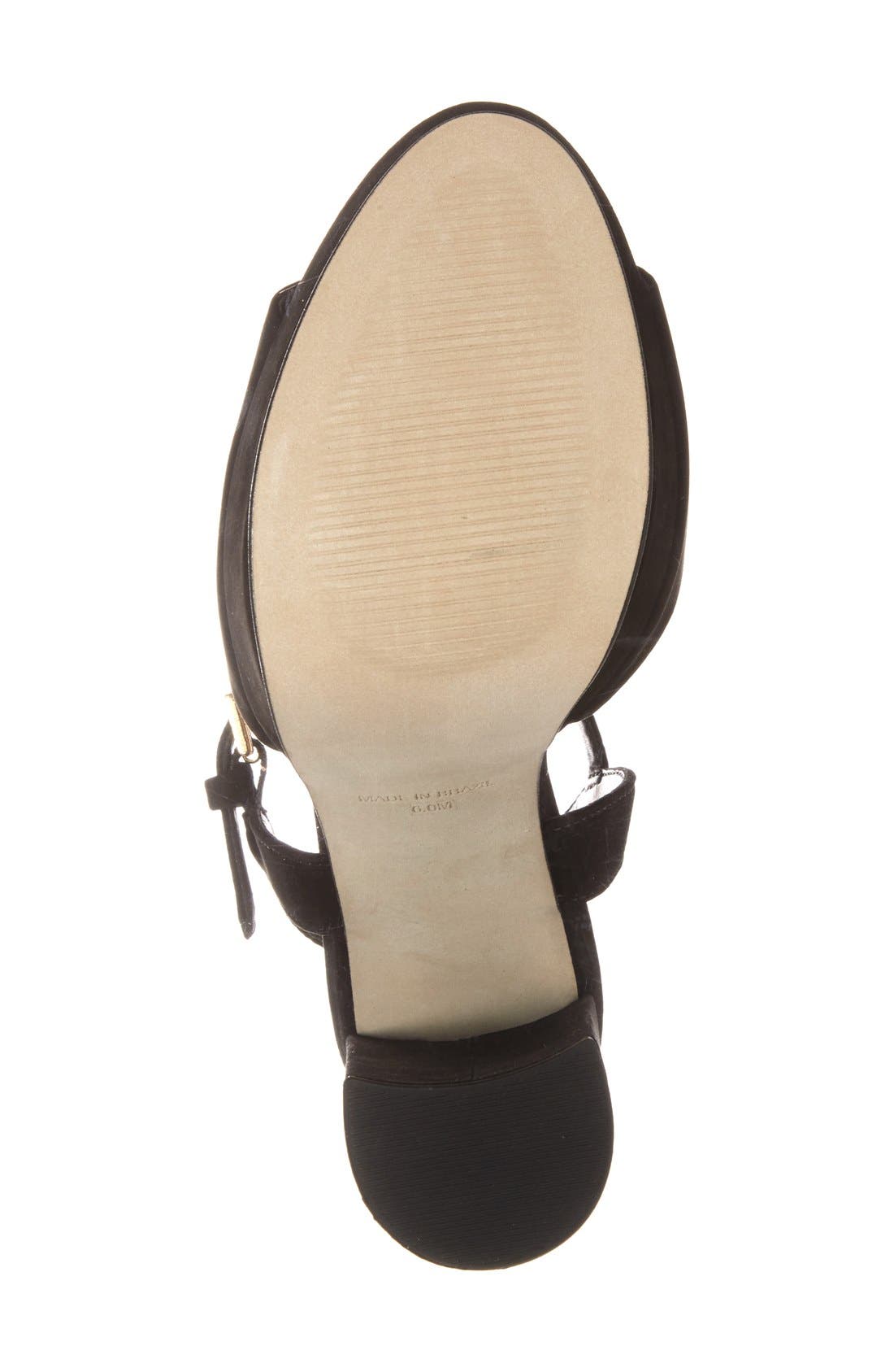 'Kierra' Platform Sandal, Alternate, color, BLACK NUBUCK