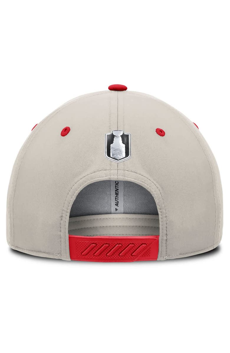 FANATICS Men's  Fanatics  Red/Gray New Jersey Devils 2025 Stanley Cup Playoffs Locker Room Trucker Adjustable Hat, Alternate, color, 