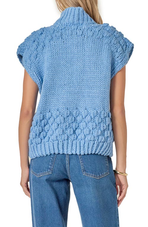 English Factory Bubble Turtleneck Sweater In Blue