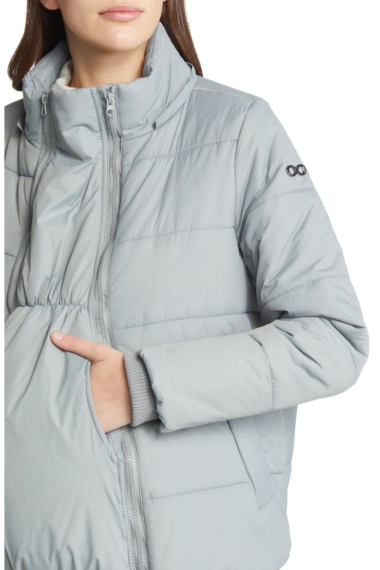 Leia - 3in1 Bomber Maternity Puffer Jacket Quilted Hybrid, Alternate, color, GRAPHITE