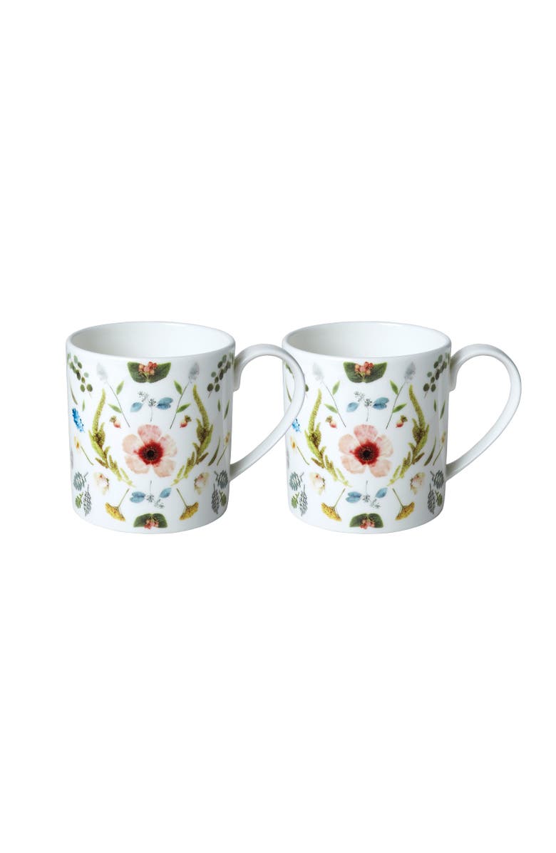 Twig New York Scandinavian Floral Set of Two Mugs, Main, color, Multi