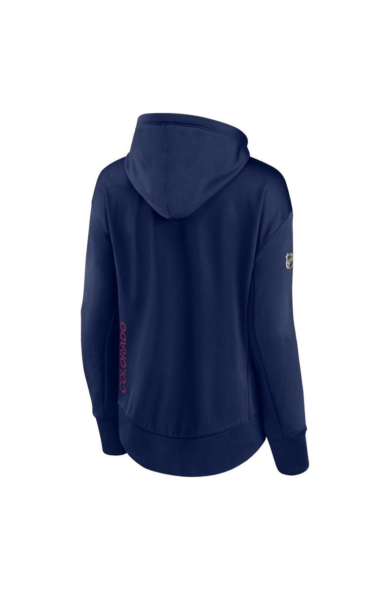 FANATICS Women's Fanatics Branded Navy Colorado Avalanche Authentic Pro Rink Full-Zip Hoodie, Alternate, color, 