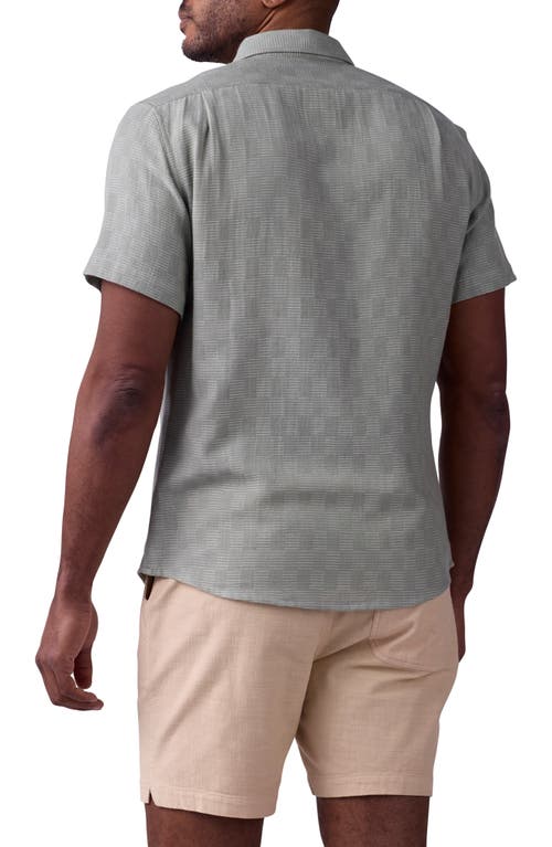 The Normal Brand Freshwater Short Sleeve Button-up Shirt In Juniper Check