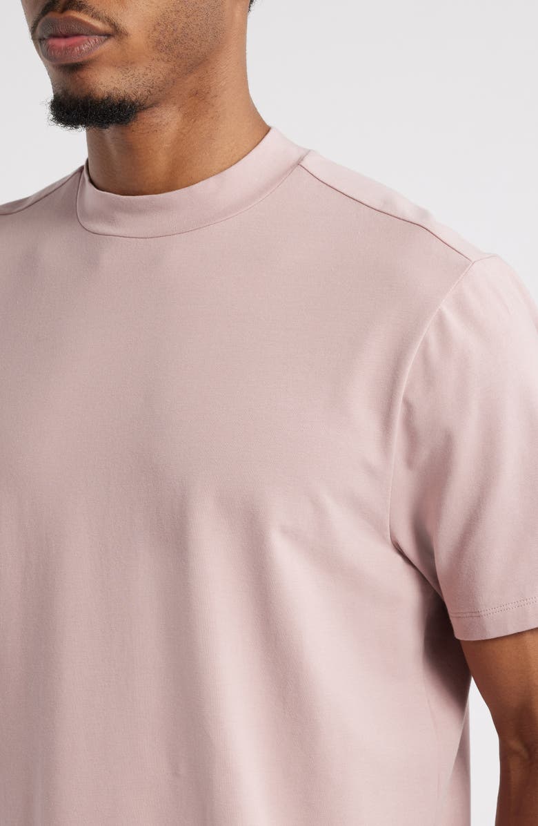 Open Edit Mock Neck T-Shirt, Alternate, color, Pink Timber
