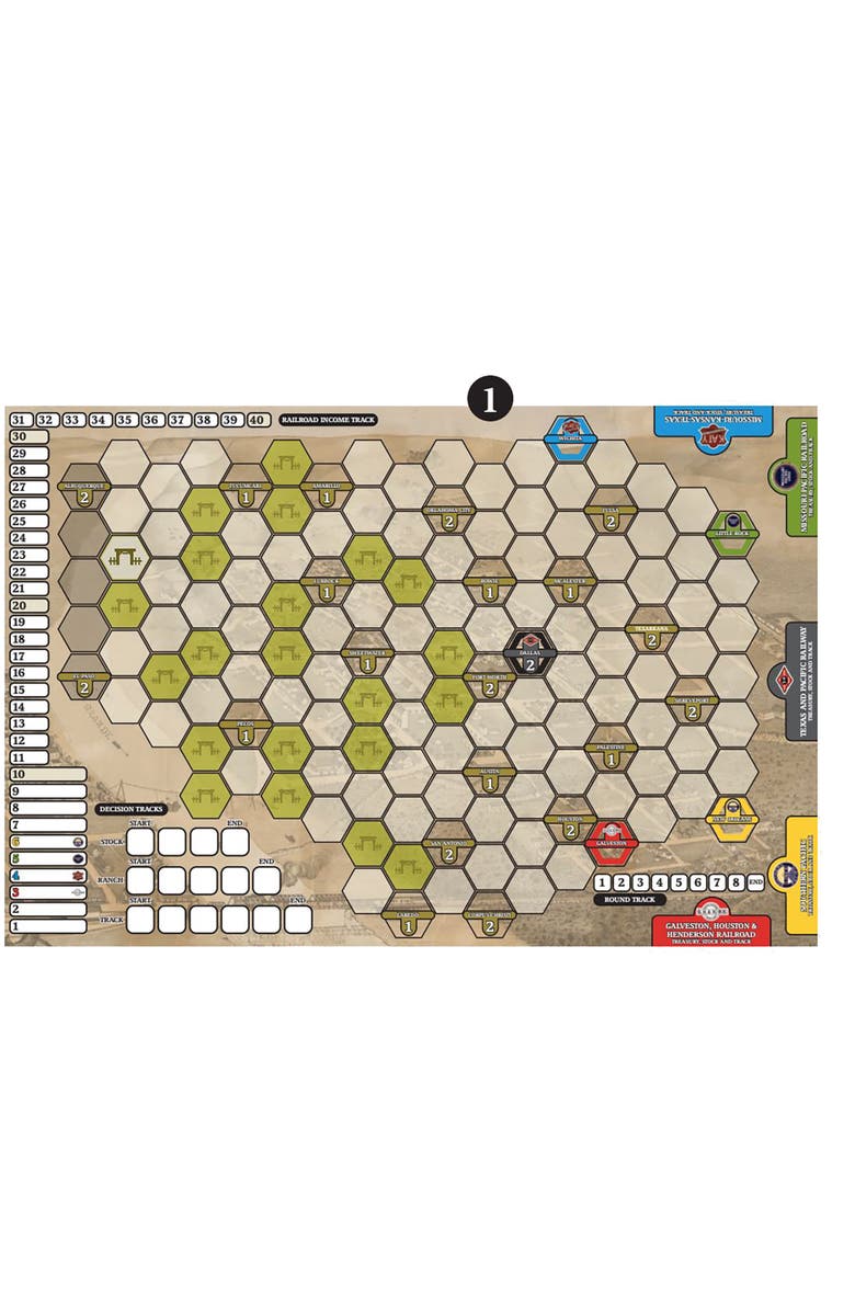 RIO Grande Games ACH Texas & Pacific Railway Board Game, Alternate, color, 