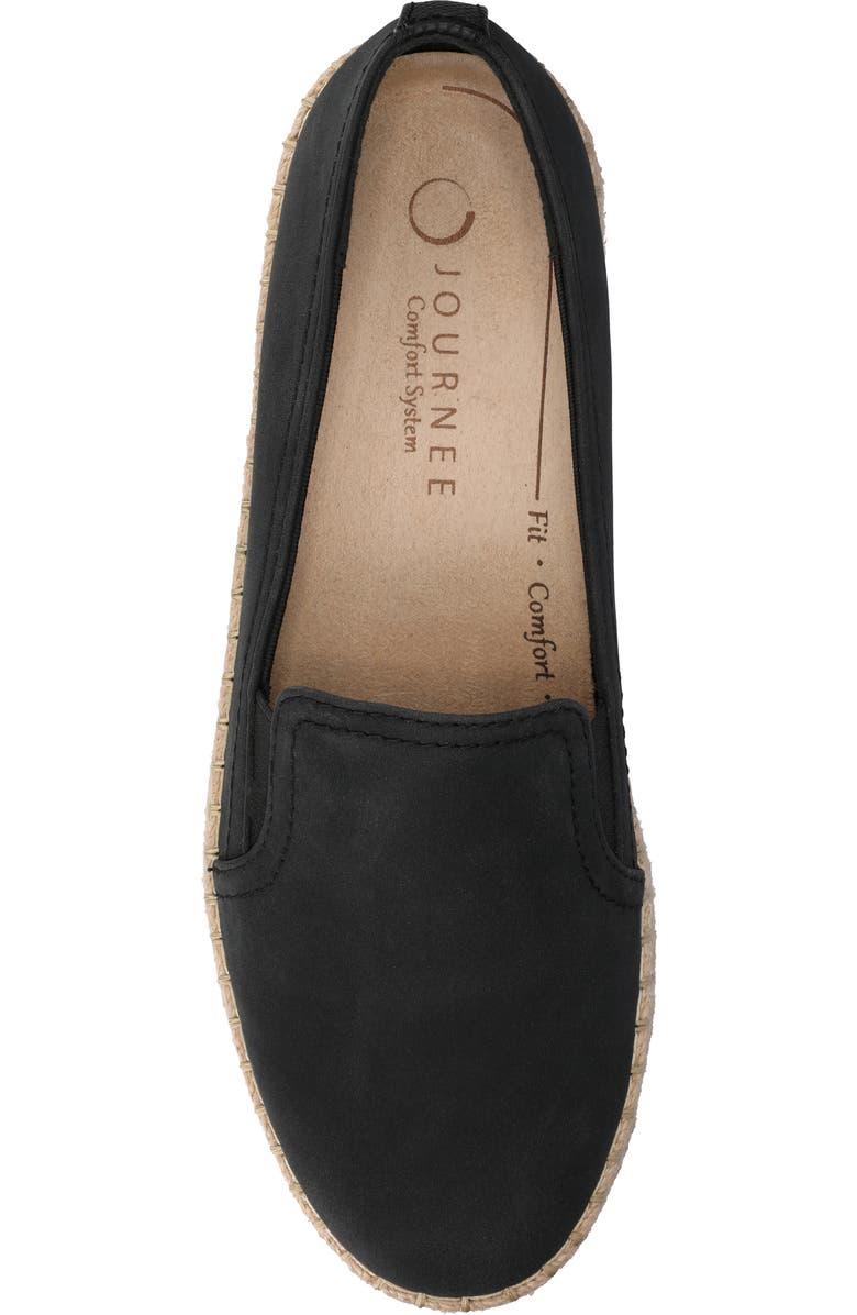 Journee Collection Catalina Espadrille Sneaker, Alternate, color, Black Nubuck