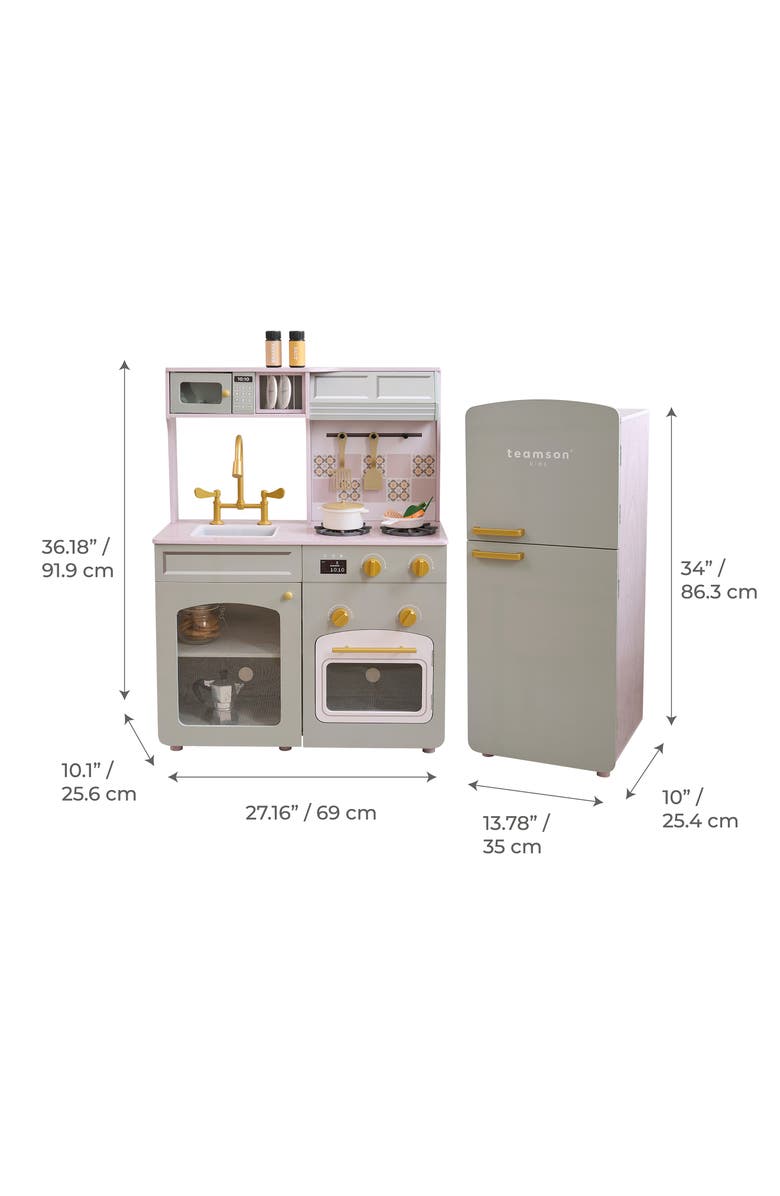 Teamson Kids Little Chef Normandie Play Kitchen & Accessories, Alternate, color, Green