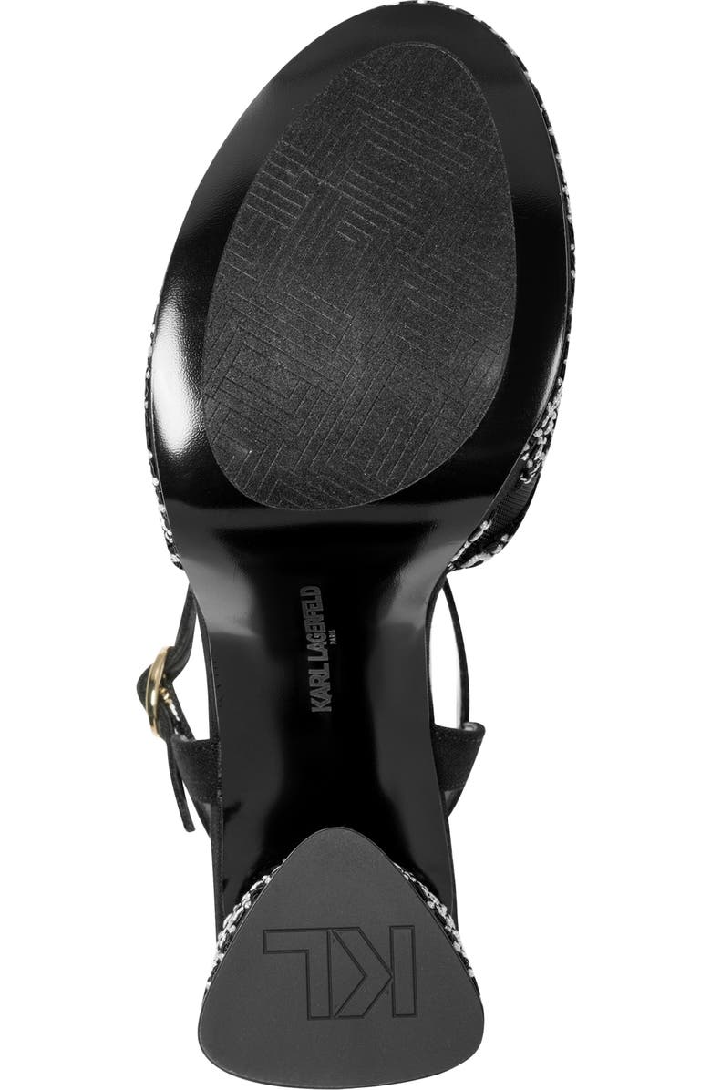 KARL LAGERFELD PARIS Hickory Stitch Platform Sandal, Alternate, color, Black