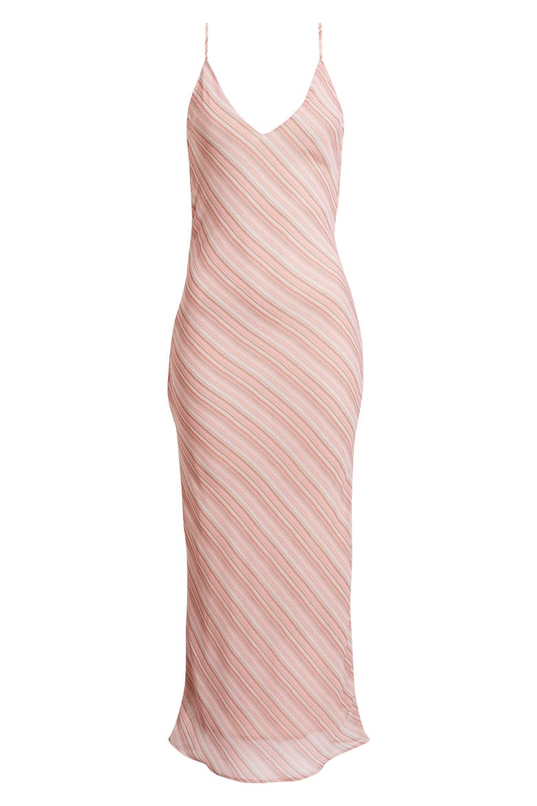 The Jordan Stripe Maxi Slipdress, Alternate, color, PINK STRIPE