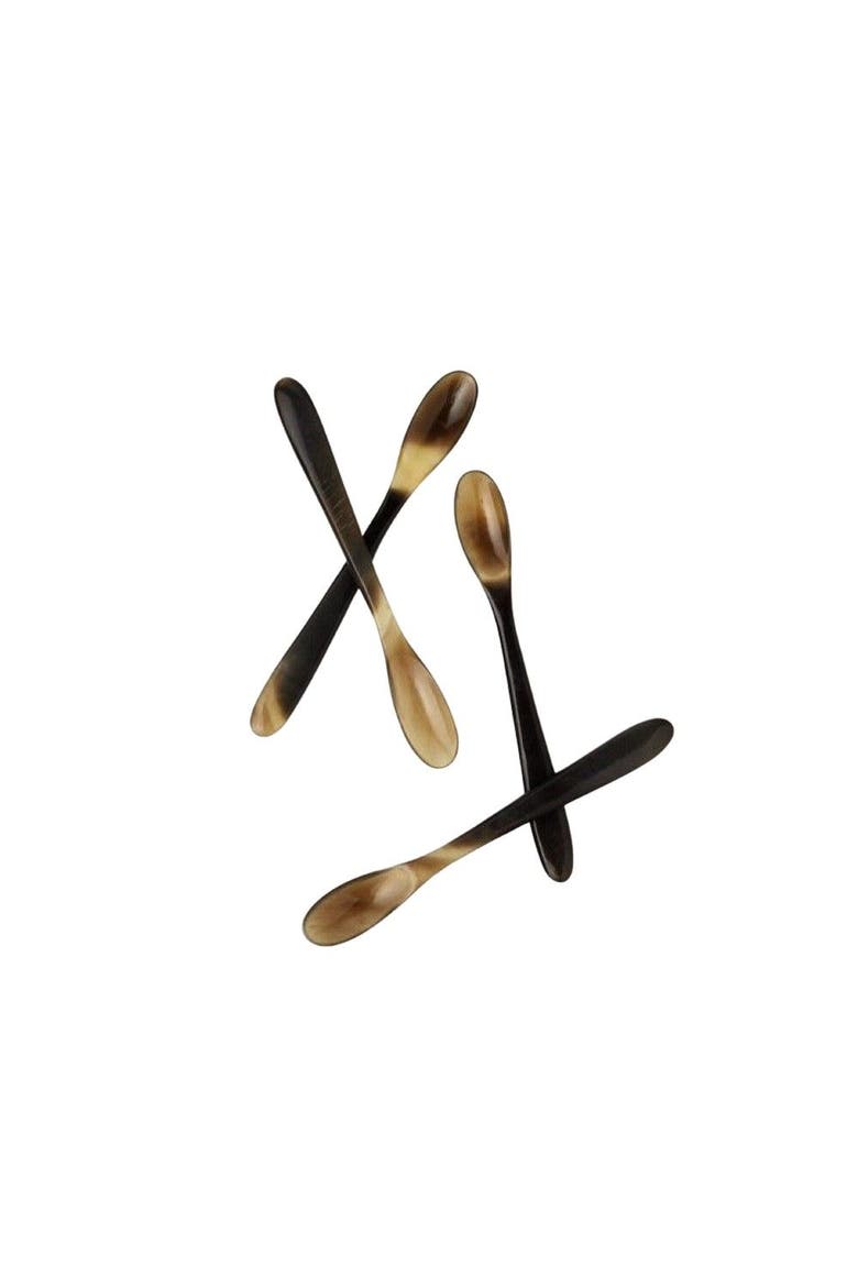 Horn Spice Spoons - Set of 4, Main, color, Natural