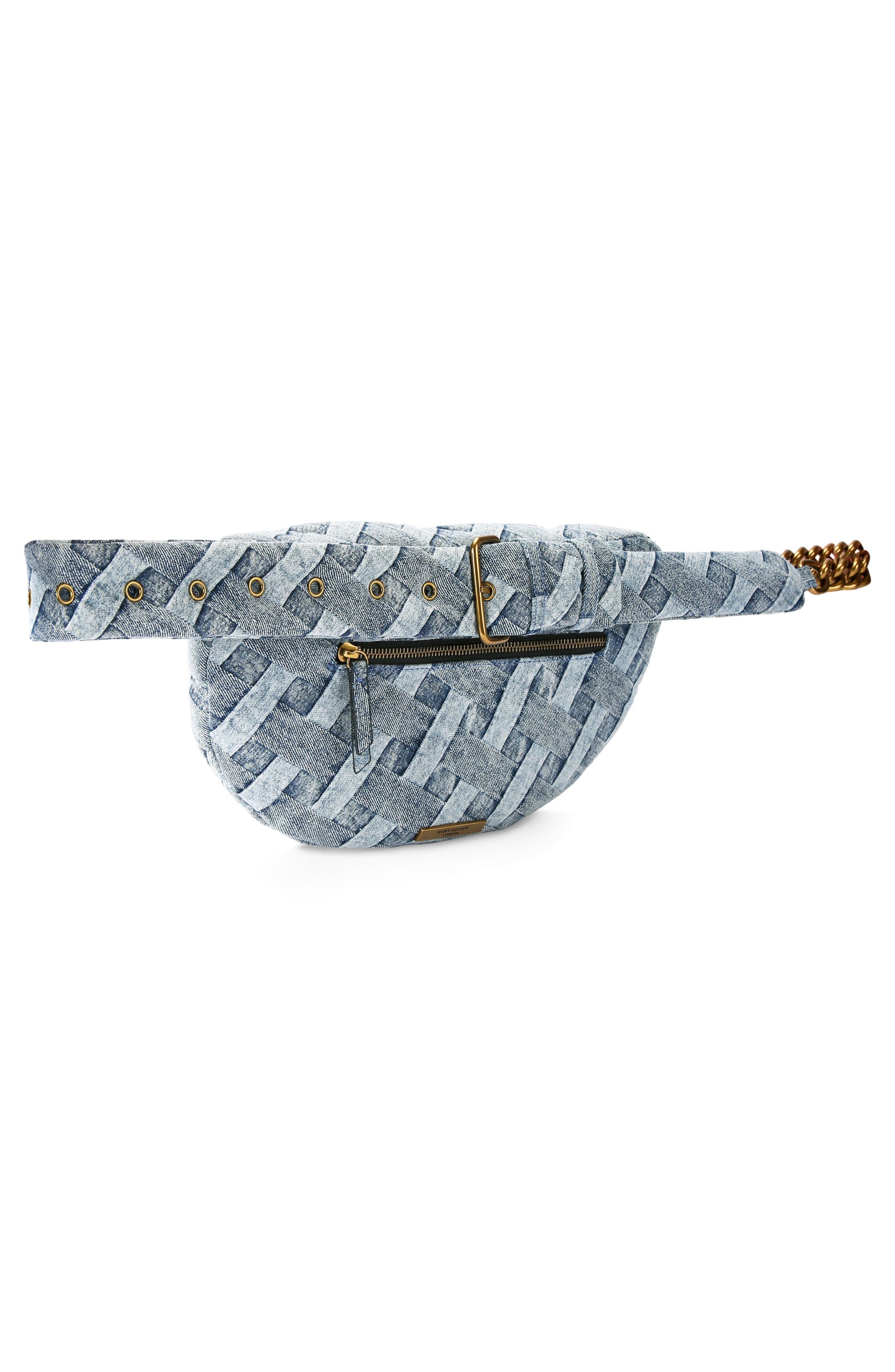 Kurt Geiger London Kensington Soft Denim Belt Bag, Alternate, color, 
