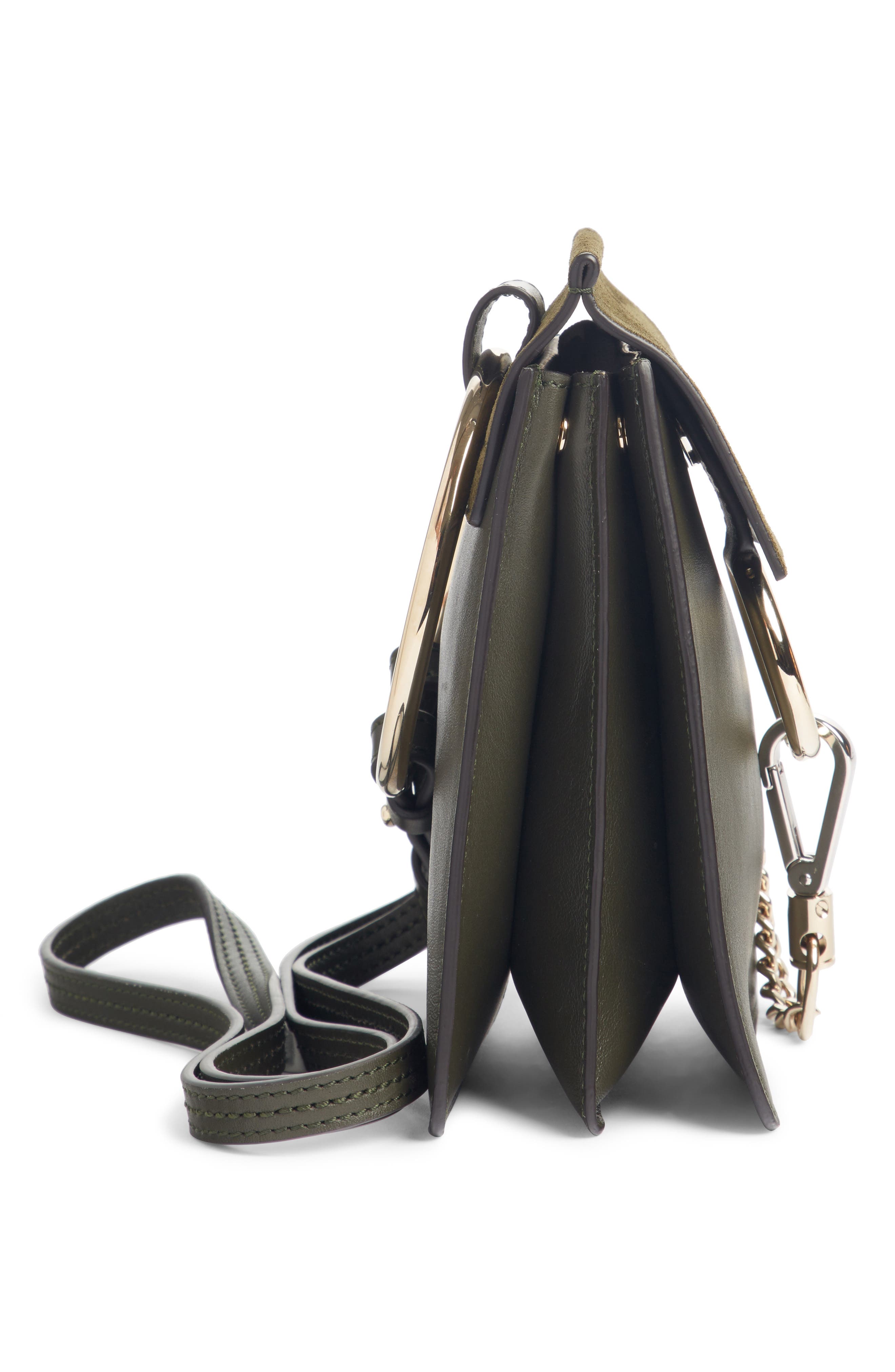 Chloé Faye Small Suede & Leather Bracelet Bag, Alternate, color, 