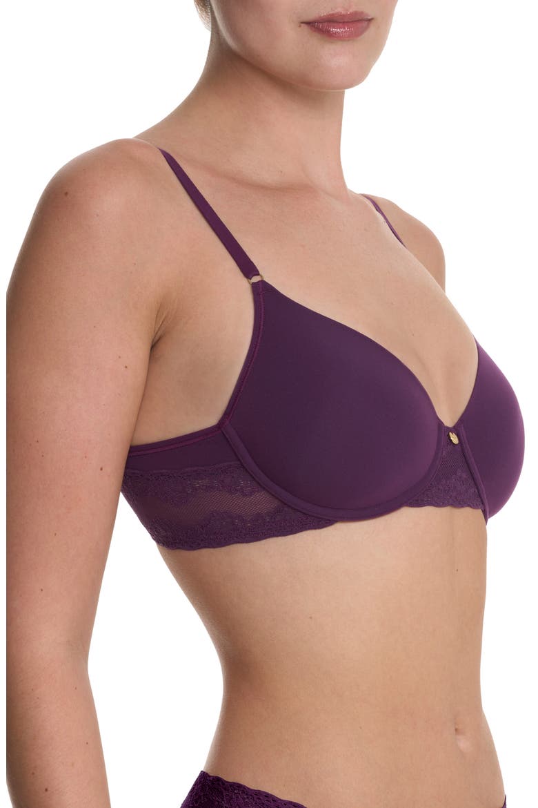 Bliss Perfection Comfort T-Shirt Bra, Alternate, color, FIG JAM