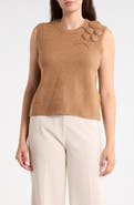 ELIE ELIE TAHARI Rosette Sleeveless Sweater