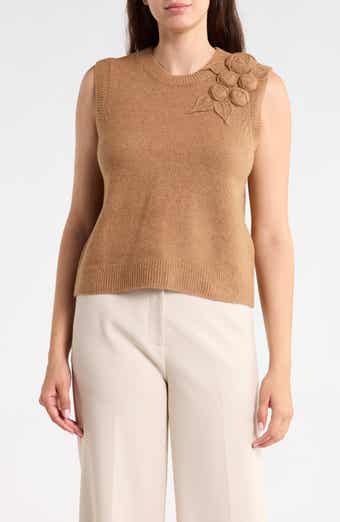 Rosette Sleeveless Sweater
