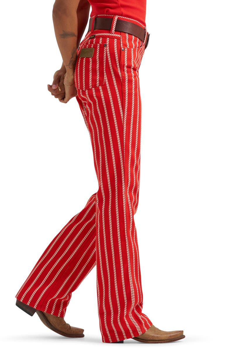 Wrangler Wrancher Rope Stripe Mid Rise Bootcut Jeans, Alternate, color, 