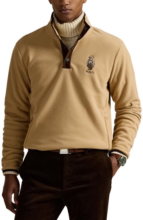 Polo Bear Fleece Quarter Snap Pullover
