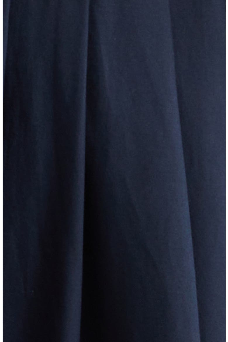 Olivia Mixed Media Midi Dress, Alternate, color, WHITE/ NAVY