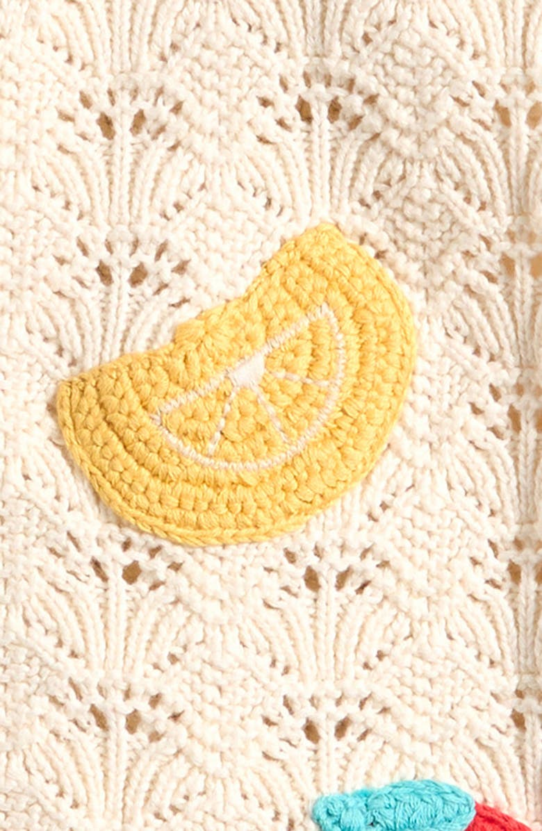 NEXT Kids' Crocheted Fruit Cotton Cardigan, Alternate, color, 