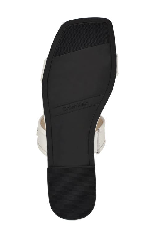 Calvin Klein Felisa Two-strap Sandal In White