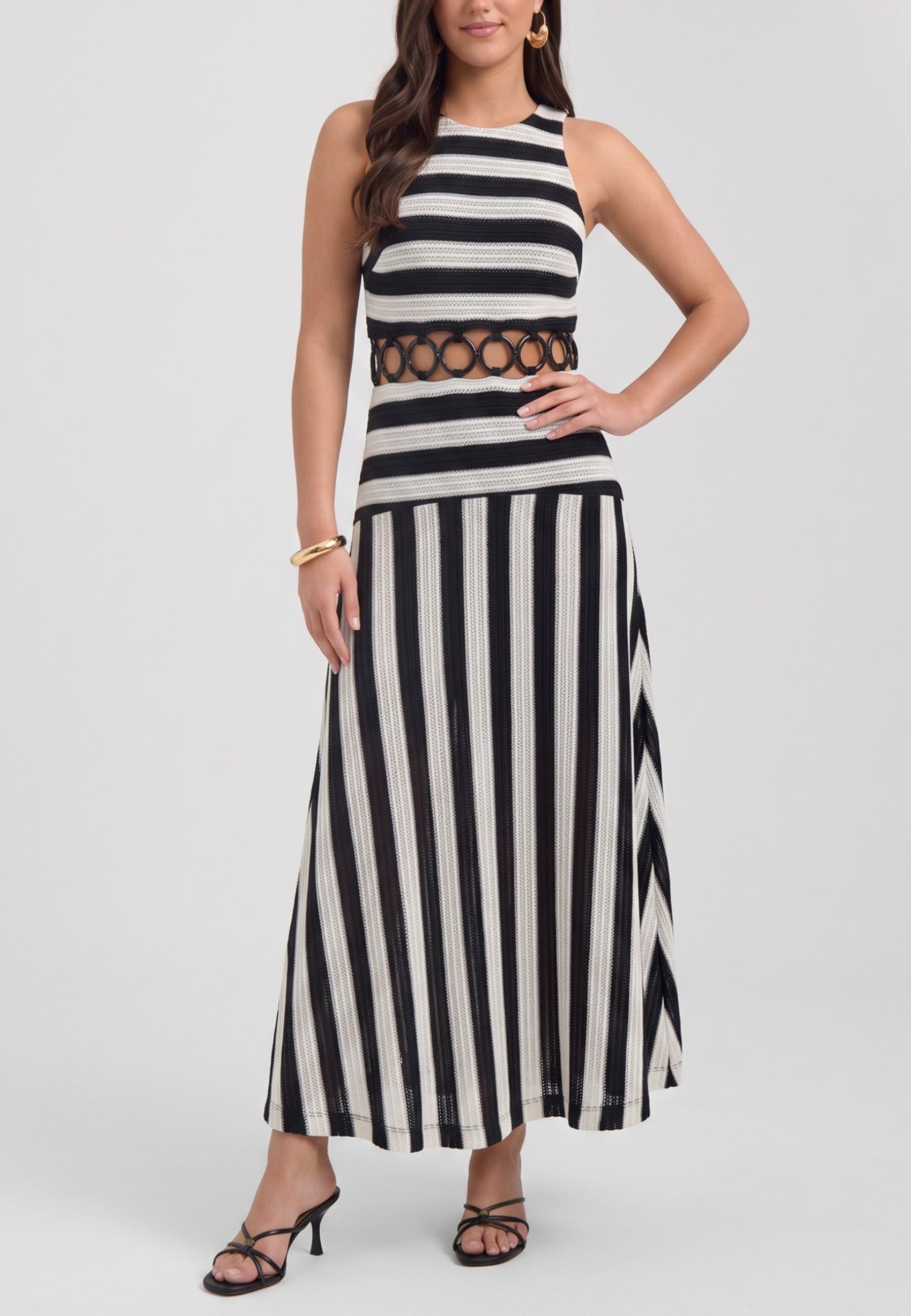 selected Black & White Stripe