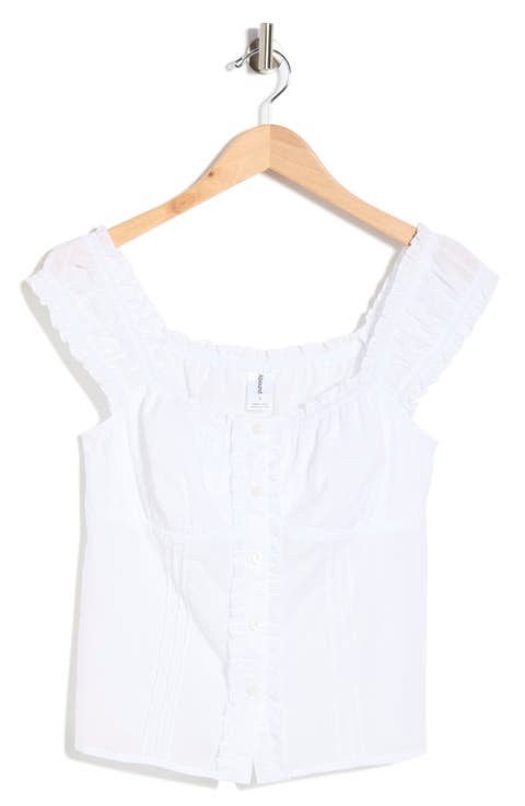 Button Front Cotton Top