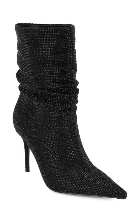Glamsta Crystal Embellished Bootie