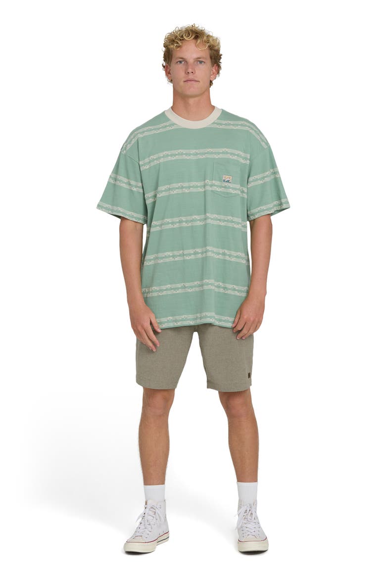 Baxter Oversize Stripe Pocket T-Shirt, Alternate, color, GRANITE GREEN