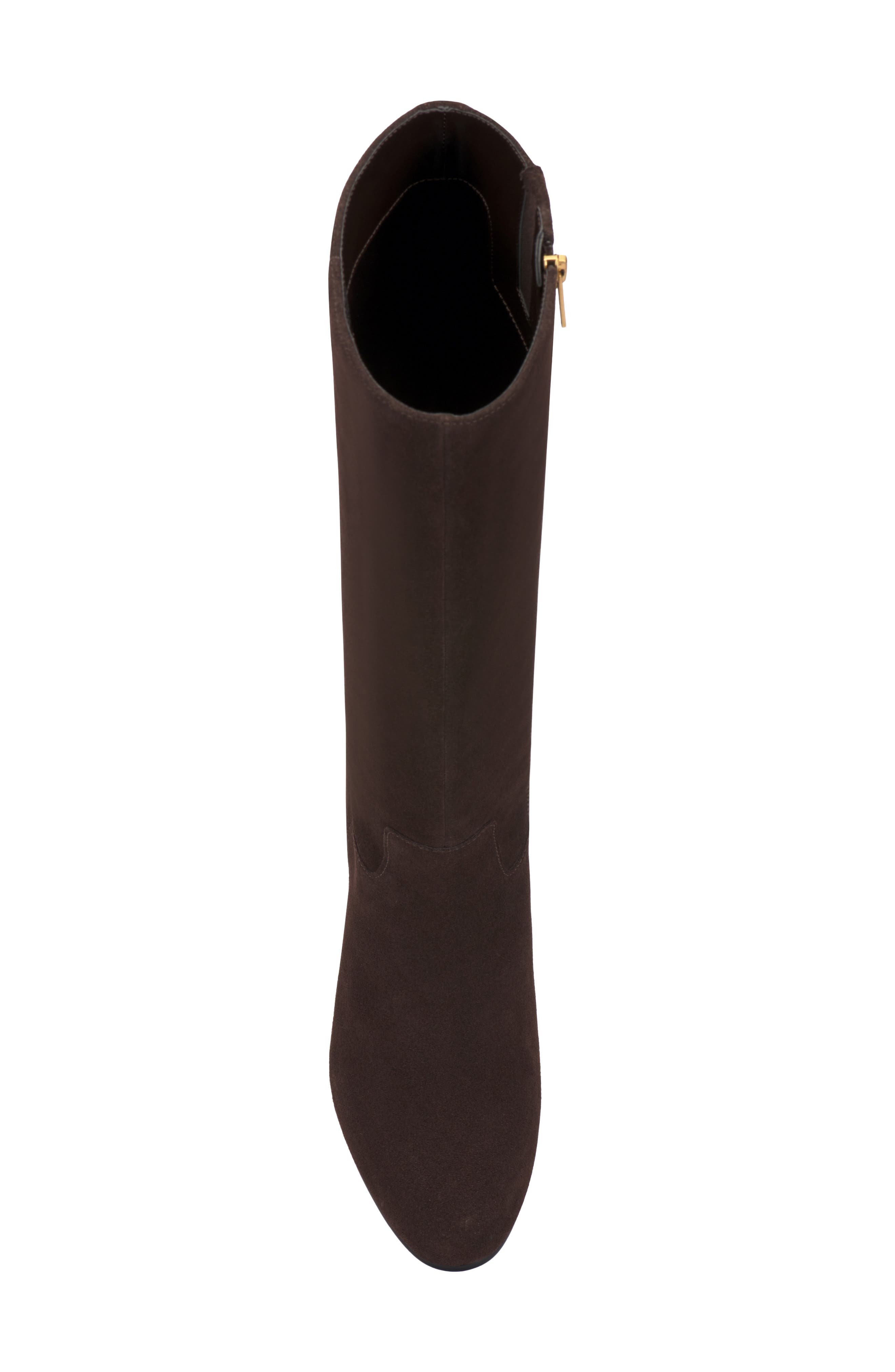 Pazzla Leather Knee High Boot, Alternate, color, BROWNIE