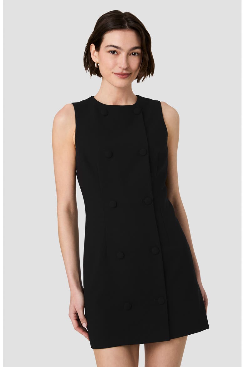 Whisper Sleeveless Minidress, Alternate, color, BLACK