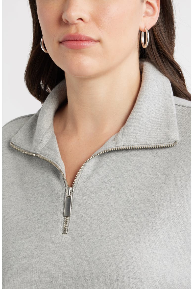 Half Zip Sweatshirt, Alternate, color, GREY HEATHER