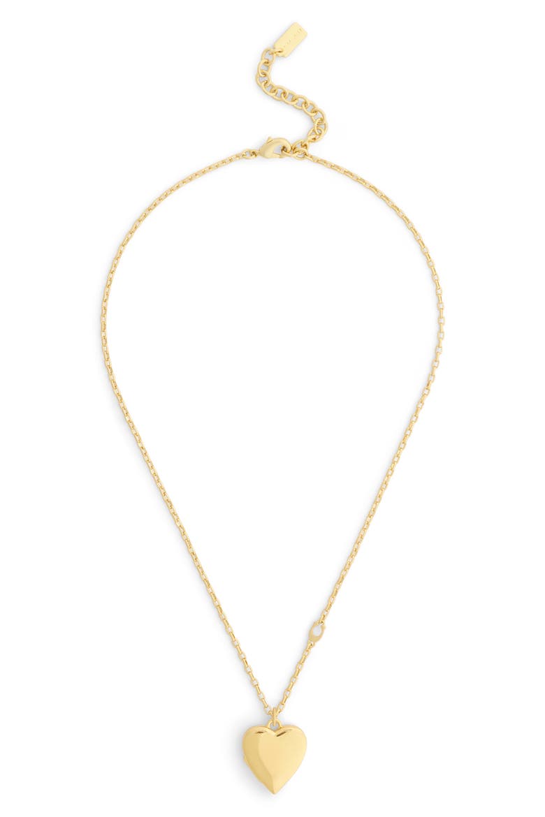 Heritage Charm Heart Locket Pendant Necklace, Alternate, color, GOLD